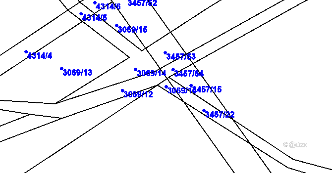 Parcela st. 3069/16 v KÚ Jedlová u Poličky, Katastrální mapa