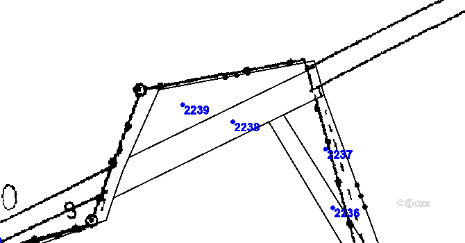 Parcela st. 2238 v KÚ Jedousov, Katastrální mapa