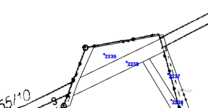 Parcela st. 2239 v KÚ Jedousov, Katastrální mapa