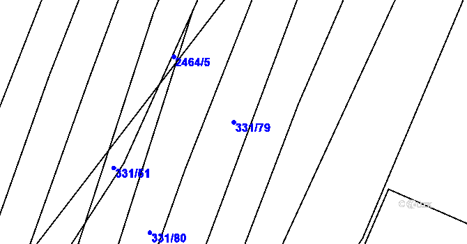 Parcela st. 331/79 v KÚ Jedovnice, Katastrální mapa