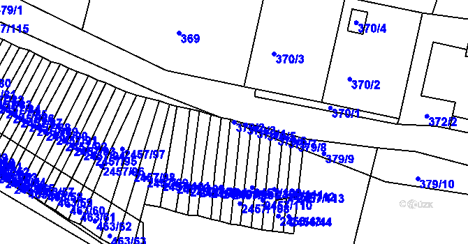 Parcela st. 379/2 v KÚ Jedovnice, Katastrální mapa