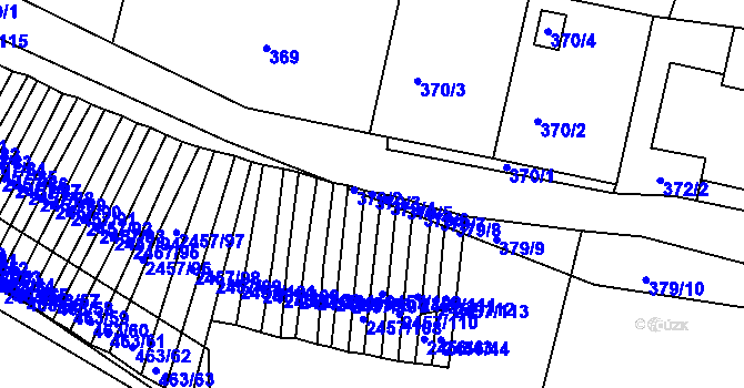 Parcela st. 379/3 v KÚ Jedovnice, Katastrální mapa