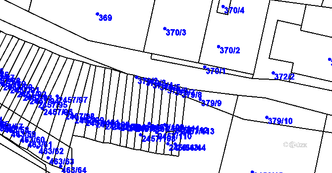 Parcela st. 379/6 v KÚ Jedovnice, Katastrální mapa
