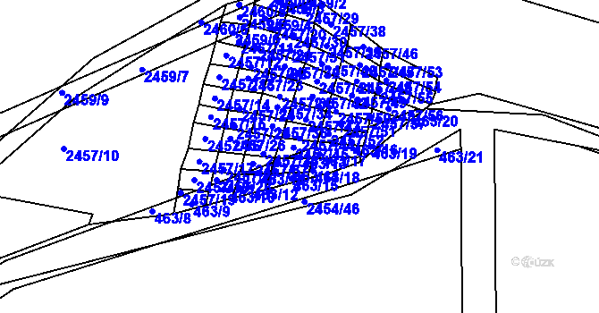Parcela st. 463/13 v KÚ Jedovnice, Katastrální mapa