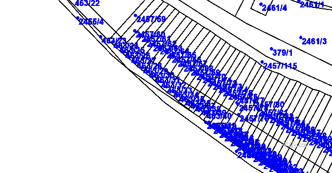 Parcela st. 463/33 v KÚ Jedovnice, Katastrální mapa