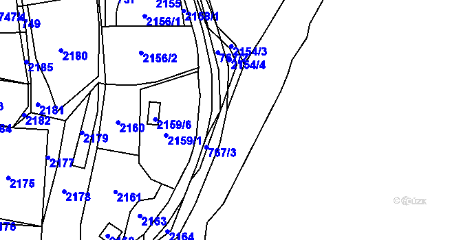 Parcela st. 846 v KÚ Jedovnice, Katastrální mapa