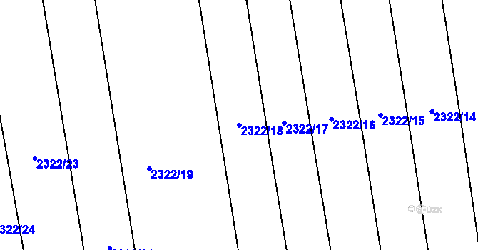 Parcela st. 2322/18 v KÚ Jedovnice, Katastrální mapa