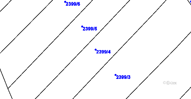 Parcela st. 2399/4 v KÚ Jedovnice, Katastrální mapa