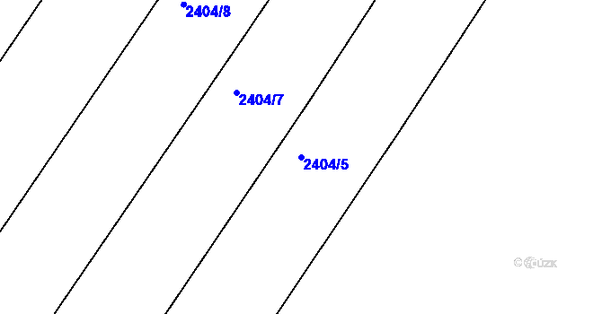 Parcela st. 2404/5 v KÚ Jedovnice, Katastrální mapa