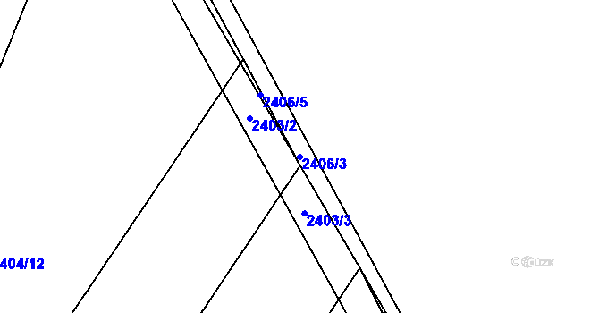 Parcela st. 2406/3 v KÚ Jedovnice, Katastrální mapa