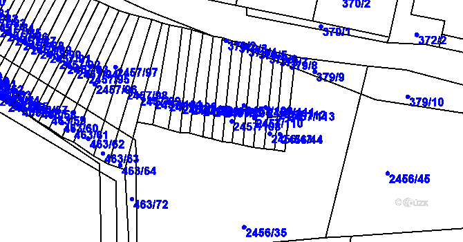Parcela st. 2457/108 v KÚ Jedovnice, Katastrální mapa
