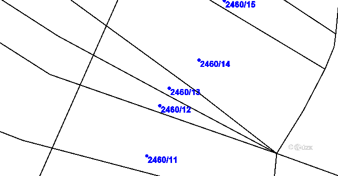 Parcela st. 2460/13 v KÚ Jedovnice, Katastrální mapa