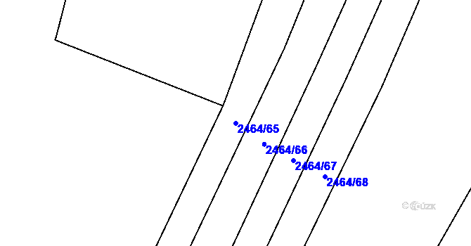 Parcela st. 2464/65 v KÚ Jedovnice, Katastrální mapa