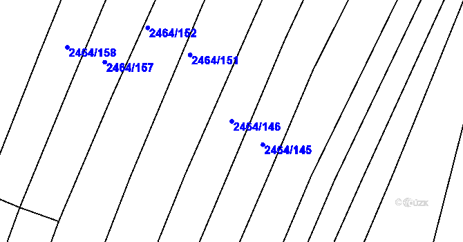 Parcela st. 2464/146 v KÚ Jedovnice, Katastrální mapa