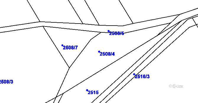 Parcela st. 2508/4 v KÚ Jedovnice, Katastrální mapa