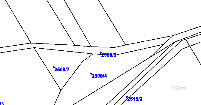 Parcela st. 2508/5 v KÚ Jedovnice, Katastrální mapa