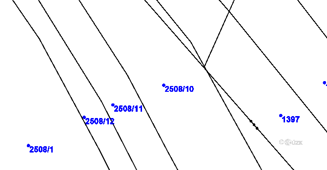 Parcela st. 2508/10 v KÚ Jedovnice, Katastrální mapa