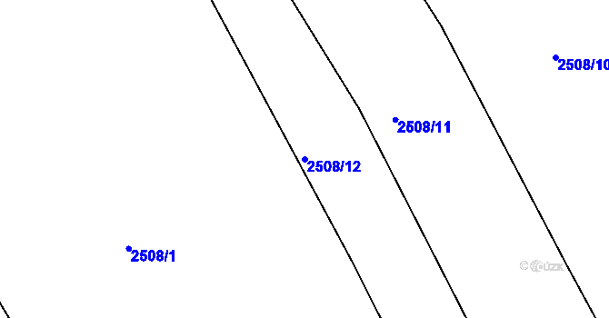 Parcela st. 2508/12 v KÚ Jedovnice, Katastrální mapa