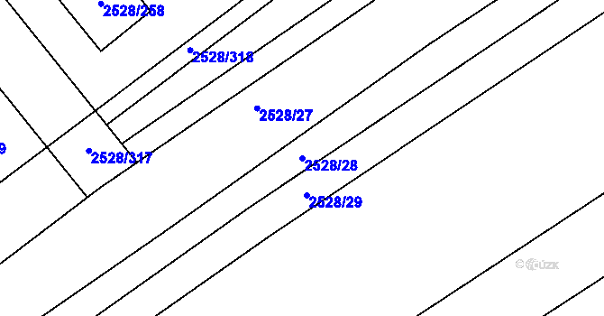 Parcela st. 2528/28 v KÚ Jedovnice, Katastrální mapa