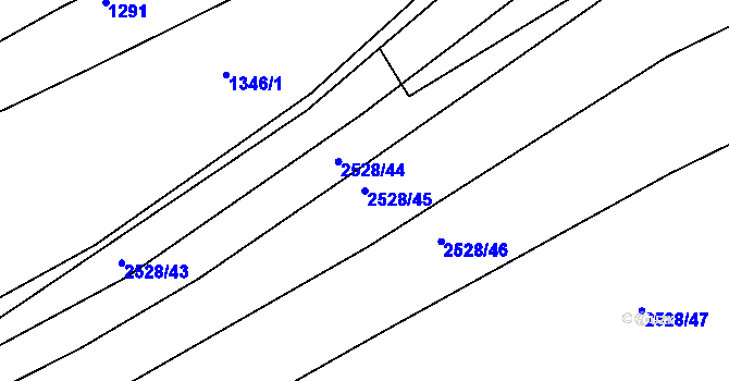 Parcela st. 2528/45 v KÚ Jedovnice, Katastrální mapa