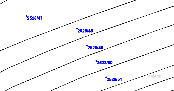 Parcela st. 2528/49 v KÚ Jedovnice, Katastrální mapa