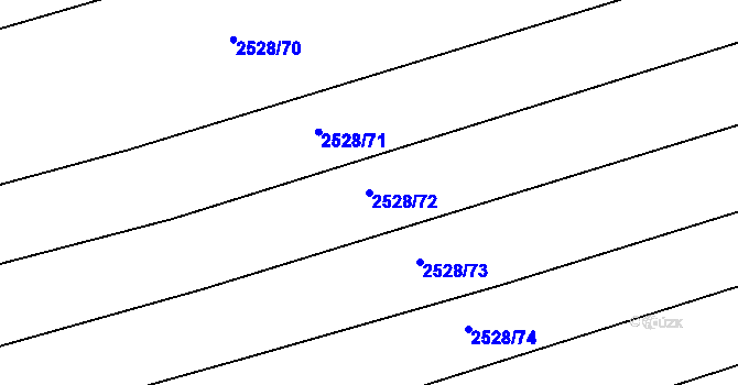 Parcela st. 2528/72 v KÚ Jedovnice, Katastrální mapa