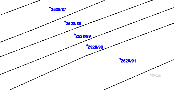 Parcela st. 2528/90 v KÚ Jedovnice, Katastrální mapa