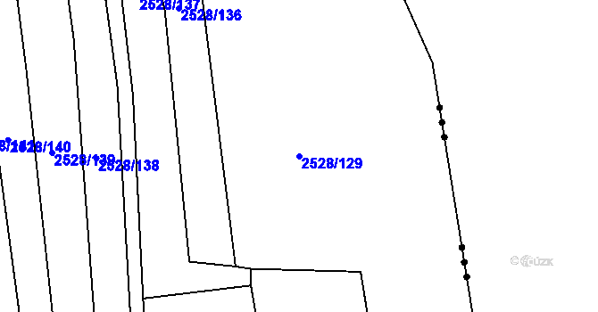 Parcela st. 2528/129 v KÚ Jedovnice, Katastrální mapa