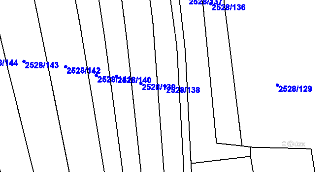 Parcela st. 2528/138 v KÚ Jedovnice, Katastrální mapa