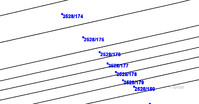 Parcela st. 2528/176 v KÚ Jedovnice, Katastrální mapa