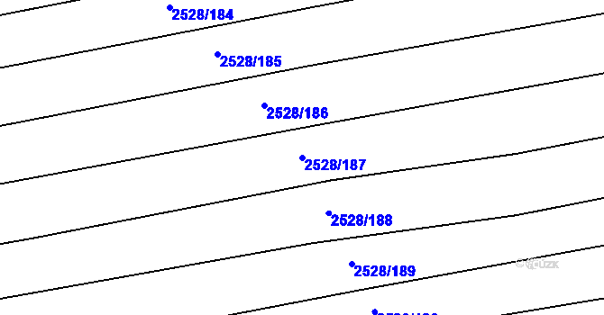 Parcela st. 2528/187 v KÚ Jedovnice, Katastrální mapa