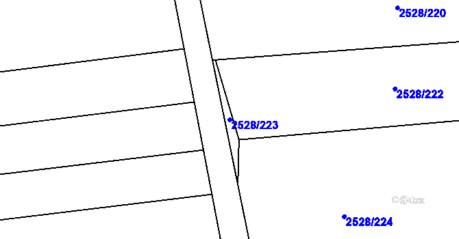 Parcela st. 2528/223 v KÚ Jedovnice, Katastrální mapa