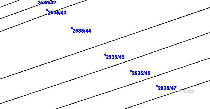 Parcela st. 2535/45 v KÚ Jedovnice, Katastrální mapa