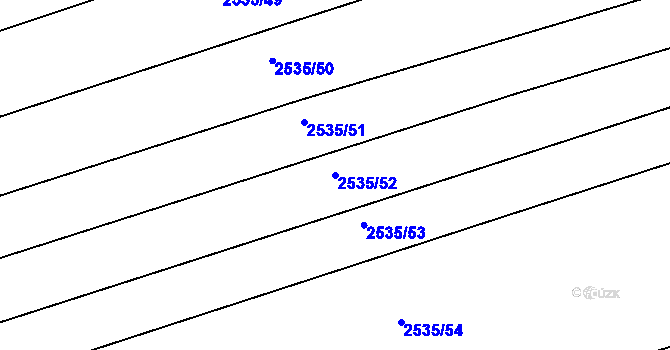 Parcela st. 2535/52 v KÚ Jedovnice, Katastrální mapa