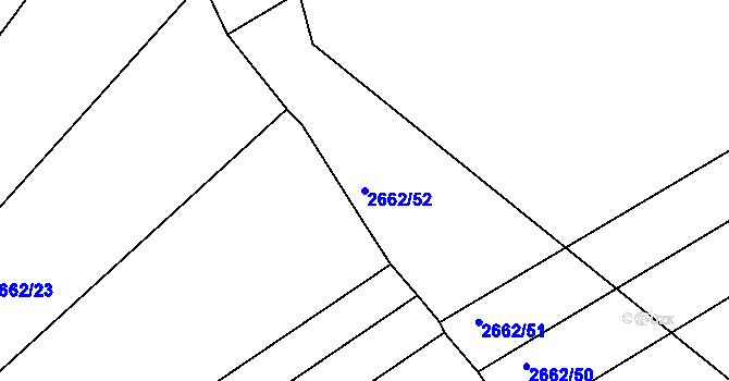 Parcela st. 2662/52 v KÚ Jedovnice, Katastrální mapa