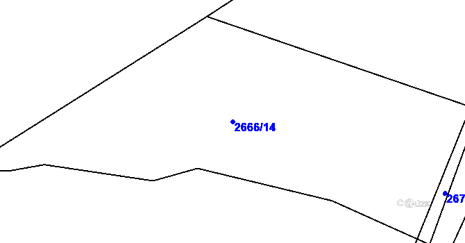 Parcela st. 2666/14 v KÚ Jedovnice, Katastrální mapa