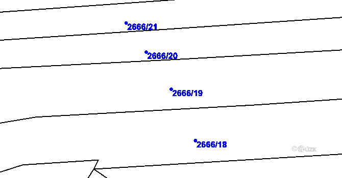 Parcela st. 2666/19 v KÚ Jedovnice, Katastrální mapa