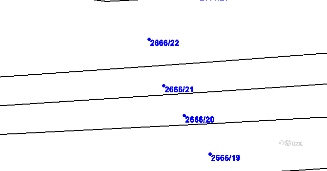 Parcela st. 2666/21 v KÚ Jedovnice, Katastrální mapa