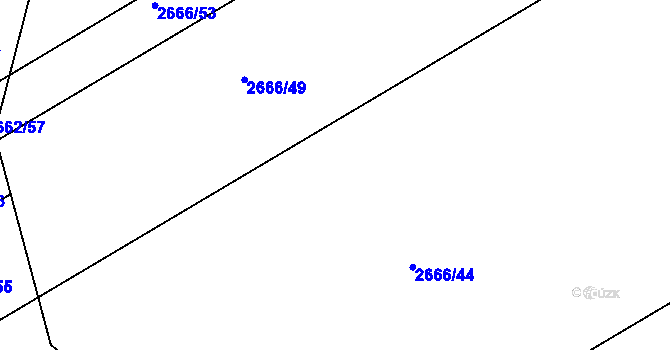 Parcela st. 2666/48 v KÚ Jedovnice, Katastrální mapa