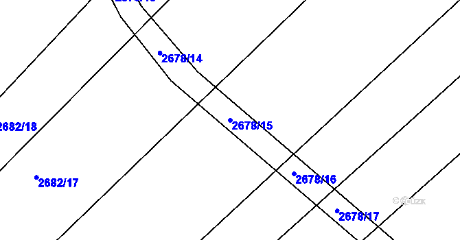 Parcela st. 2678/15 v KÚ Jedovnice, Katastrální mapa
