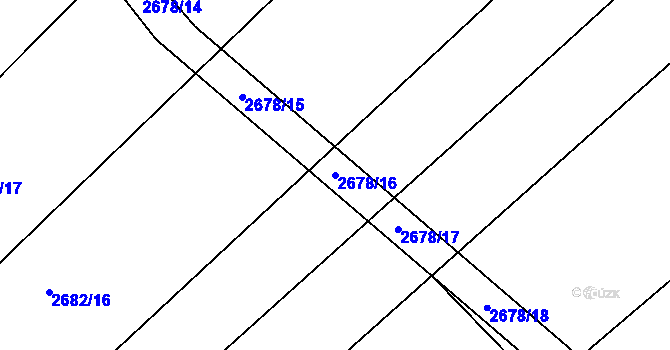 Parcela st. 2678/16 v KÚ Jedovnice, Katastrální mapa