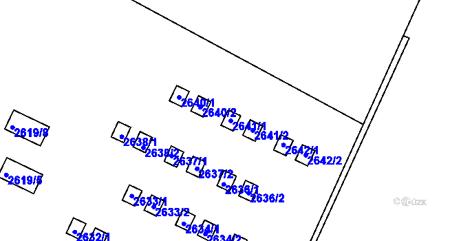 Parcela st. 2641/1 v KÚ Jedovnice, Katastrální mapa