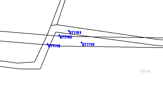 Parcela st. 877/19 v KÚ Jehnědí, Katastrální mapa