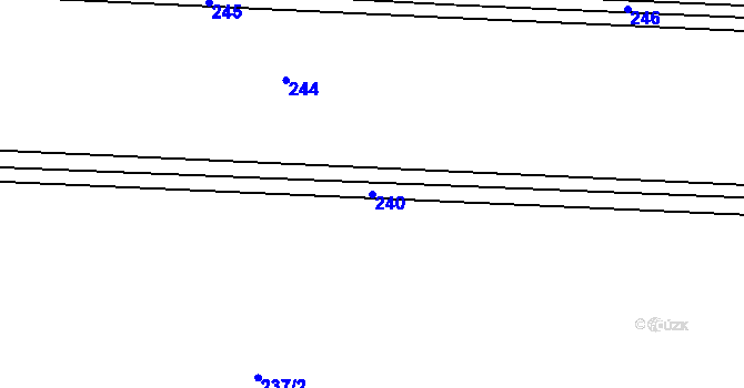 Parcela st. 240 v KÚ Jehnědí, Katastrální mapa