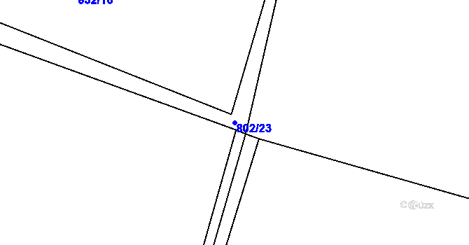 Parcela st. 802/23 v KÚ Jehnědí, Katastrální mapa