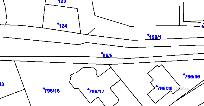 Parcela st. 96/5 v KÚ Jehnice, Katastrální mapa