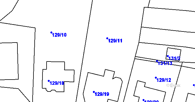 Parcela st. 131/14 v KÚ Jehnice, Katastrální mapa
