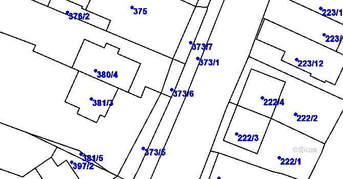 Parcela st. 373/6 v KÚ Jehnice, Katastrální mapa