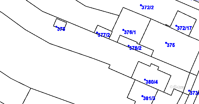 Parcela st. 380/2 v KÚ Jehnice, Katastrální mapa