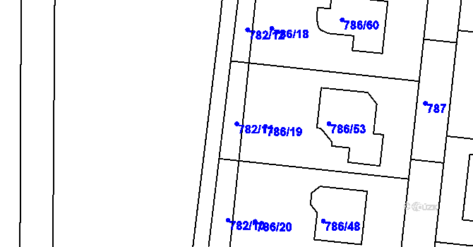 Parcela st. 782/11 v KÚ Jehnice, Katastrální mapa